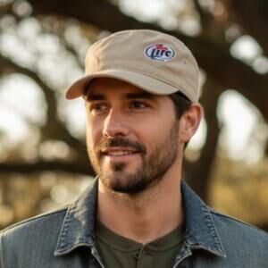 Miller Lite Conductor Hat Tan adjustable Cap Summer Party Festival